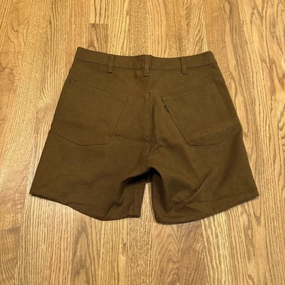 Pantalones Cortos De Colección Levi’s Sta Prest Se Ajusta a 31 Marrón Garra Cremallera Grande E Dobladillo De Colección Foto 1 de 4