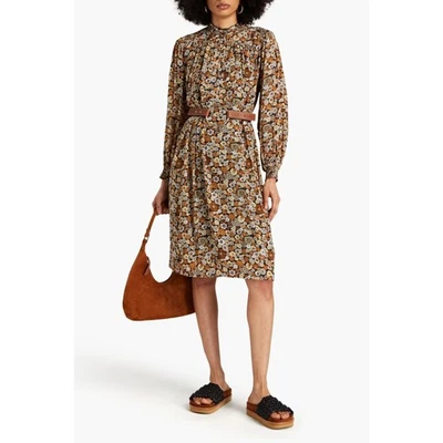 ANTIK BATIK Colline Gathered Floral Dress Brown NWT XS/36 - Image 1 of 4