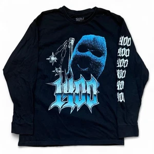Trippie Redd 1400 Camicia Nera Manica Lunga Uomo Taglia Large Maschera Sci Rap Tee - Foto 1 di 3