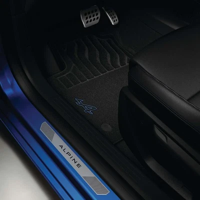 Renault Genuine Esprit Alpine Carpet Floor Mats Set Carpet Blue Stitch Clio MKV - Image 1 of 4