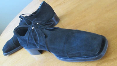 Hombre Cesare Paciotti Italia NEGRO GAMUZA ZAPATOS CON CORDONES 10.5 Foto 1 de 4