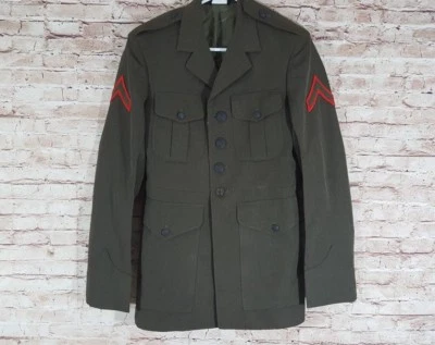 Men’s Military Jacket 38R Crown Clothing DSCP USA Made with Patches  - Image 1 of 4
