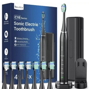 Coulax Pro Cepillo de dientes eléctrico Cepillo de dientes sónico para adultos + 8 cepillos - Imagen 1 de 15