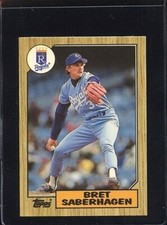 1987 TOPPS TIFFANY #140 BRET SABERHAGEN KANSAS CITY ROYALS 