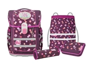 McNeill Schulranzen Ergo Complete Ruby im 5 tlg Set Ranzen Federmappe lila pink - Bild 1 von 8