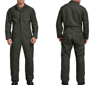 Dickies Men's XXL Deluxe Blended Long Sleeve Coveralls 2XL Regular Olive Green - Picture 1 of 12