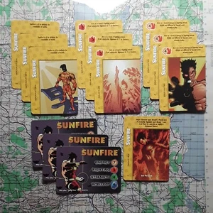 Lotto 3 personaggi Marvel OverPower CCG * X-Men * Sunfire con calore irradiato ecc. - Foto 1 di 6