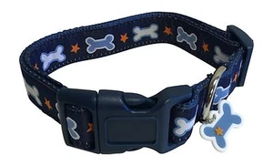 Top Paw Dog Collar Size Small Neck 10" - 14" Bone Charm Stars NEW 05S Puppy - Picture 1 of 3