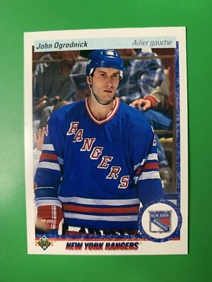 1990-91 Upper Deck French John Ogrodnick New York Rangers #258  - Image 1 of 2