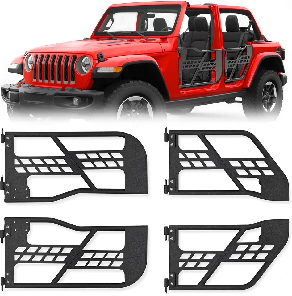 🎱Off Road Tubular Trail Doors 4-Door Compatible with Jeep Wrangler JK 2007-2018 Foto 1 de 4