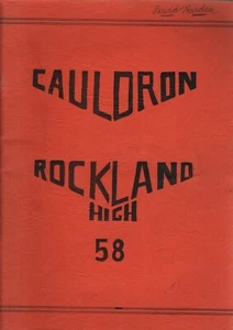 High School Yearbook Rockland Maine Rockland High School Cauldron 1958 - Picture 1 of 1