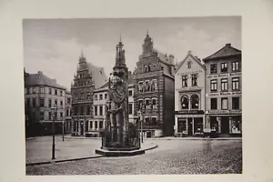 altes großes Foto Bremen Roland Stadt Ansicht um 1880 auf Albuminpapier - Bild 1 von 12
