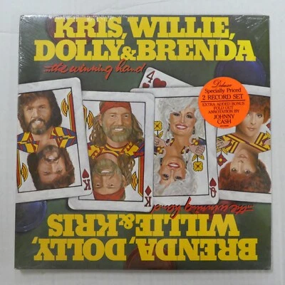 KRIS, WILLIE, DOLLY & BRENDA The Winning Hand 2xLP SEALED w/HYPE Sticker a4319 - Image 1 of 3