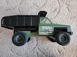 1992 G.I. Joe Tonka Steel Brigade Military Tilt Action Dump Truck Pressed Steel - Picture 1 of 6