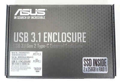 ASUS 512GB External SSD USB 3.1 Gen 2 Type-C External Drive Enclosure - Image 1 of 4