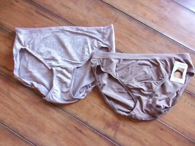 YUMMIE TUMMIE! SOMA INTIMATES ~ New! NWT Medium ~ Nude Stretch Lace Panties LOT - Image 1 of 2