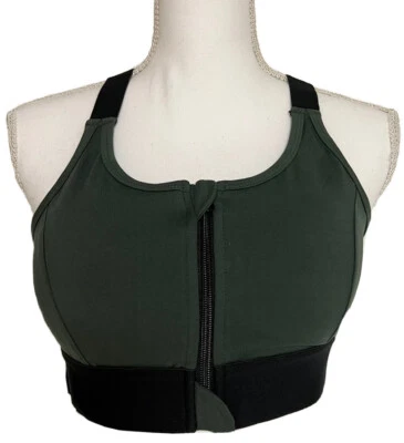 Sujetador deportivo LuLaRoe consistente - mediano - verde y negro - entrenamiento de tiro #4329 Foto 1 de 4