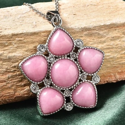 GalileaRose 石英和奥地利水晶 20 英寸吊坠项链 / 不锈钢 全新 — 第 1/4 张图片