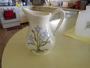 pretty ceramic pitcher with lavendar flowers - Picture 1 of 2
