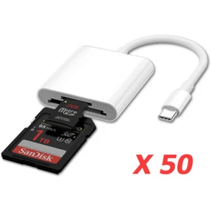 USB C 2 in 1 Hub Converter Type-C Adapter SD Card Reader For MacBook Pro Laptop - Picture 1 of 12