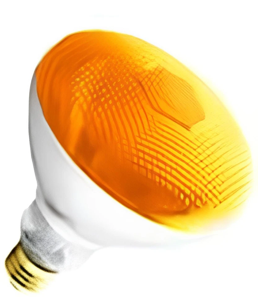 (6 Pack) 100BR38/AMBER - 100 Watt BR38 Amber Flood Light Bulb - Image 1 of 1