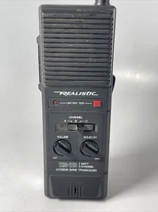 Realistic TRC-218 schwarz kabellos 2 Watt 3 Kanäle Walkie Talkie nur getestet - Bild 1 von 14