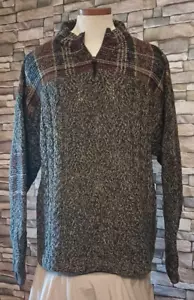 Woolrich Original Outdoor Wear Men's Handknit ¼ Zip Sweater Size L - Picture 1 of 4