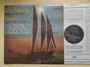 KHACHATURIAN Piano Concerto LARROCHA *1973 UK DECCA SXL 6599 VINYL LP* - Bild 1 von 6