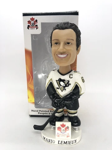 Mario Lemieux Penguins Bobble MARIO PENS DON CHERRY POWER PLAY BOBBLE ORIG BOX Cover