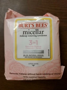 Burts Bees Micellar Makeup Removing Towelettes 30 Pre Moistened - Picture 1 of 2