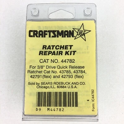 New Craftsman 44782 3/8” Drive Ratchet Repair Kit 43785 43784 42791 & 42793 Flex - Image 1 of 3