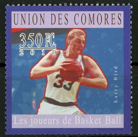 Basketball Player Larry Bird Sport Individual Stamp Mint NH Cover