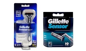 Gillette Sensor Razor Handle With 2+1 cartridges plus 10 Sensor cartridges