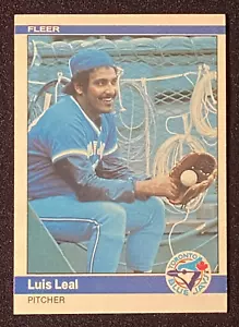 Tarjeta de béisbol Fleer #160 Luis Leal 1984 MLB Toronto Blue Jays Pitcher - Imagen 1 de 2