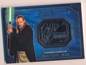 2016 Star Wars Masterworks Qui-Gon Jinn Battle of Naboo Silver Medallion 94/99 - Imagen 1 de 1