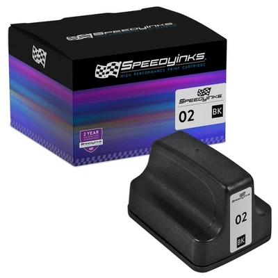 SPEEDY Replacement HP02 Ink Cartridge C8721WN Black PhotoSmart C5180 C6180 C6280 - Image 1 of 4