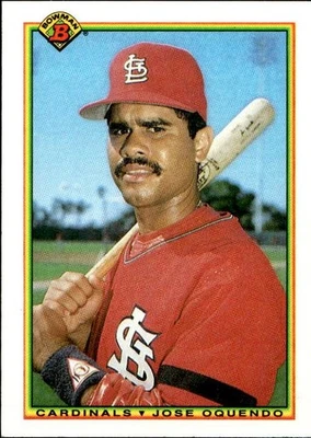 Jose Oquendo 1990 Bowman #200 St. Louis Cardinals - Image 1 of 2