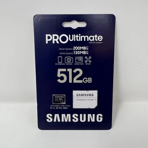 Samsung PRO Ultimate 512GB microSDXC U3 UHS-I Memory Card MB-MY512SA/AM - Picture 1 of 5