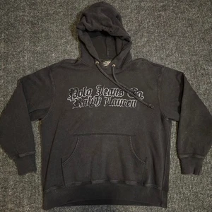 Vintage 90s Polo Jeans Co. By Ralph Lauren Black Hoodie in Herren L - Bild 1 von 3