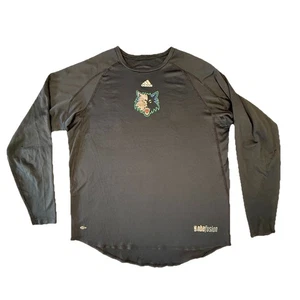 Adidas Minnesota Timberwolves Equipo NBA Emitido Práctica Negra Camisa Manga Larga - Imagen 1 de 18