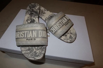 Christian Dior Mujer Toboganes Talla 8 Blanco Foto 1 de 4