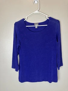 Chicos Travellers Gr. 1 Pullover Bluse Dreiviertelarm Blau Medium - Bild 1 von 10