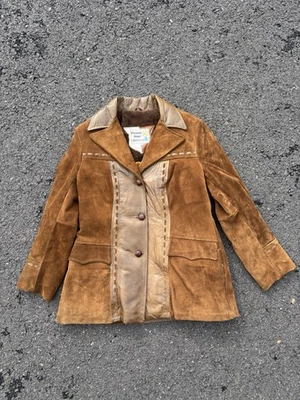 Vtg Women’s Pioneer Wear Leather Blazer Jacket Size 14 Suede Western Yoke - Image 1 of 4