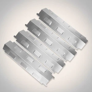 4 Brennerabdeckungen Edelstahl gasgrill Ersatzteile Universal 37cm - Bild 1 von 3