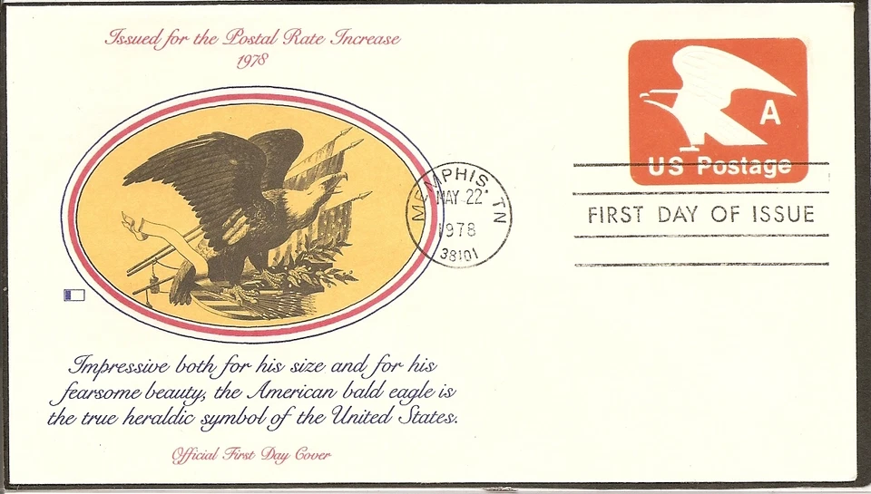 US SC # U580 "A"  Eagle FDC. Fleetwood  Cachet . - Image 1 of 1