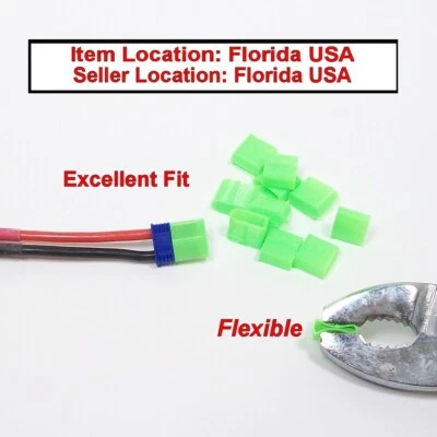 EC2 RC Battery Connector Flexible Cap Cover GREEN, RED, YELLOW,  Lots of 12 each - Image 1 of 4