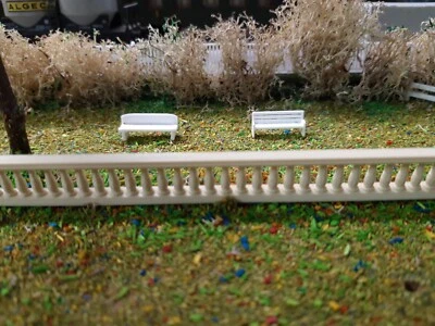 ho lot 4 balustrades à balcon jardin parc 1/87 décor train diorama maquette 56
