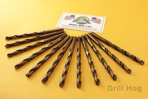 Drill Hog® 1/8" Drill Bit HI-Molybdenum M7 1/8 Bit HSS Lifetime Warranty 12 Pack - Picture 1 of 5