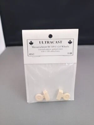 Ultracast #48162 1/48 - Messerschmitt Bf 109 F-G4 Wheels (Spoked Rims) - Image 1 of 2