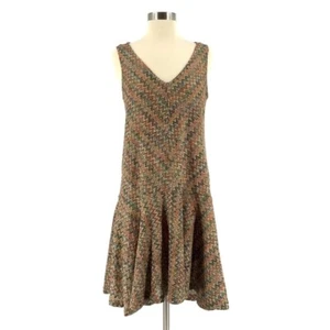 Vestido para mujer Maeve Westwater Chevron estampado tejido con gota de cintura talla pequeña - Imagen 1 de 7